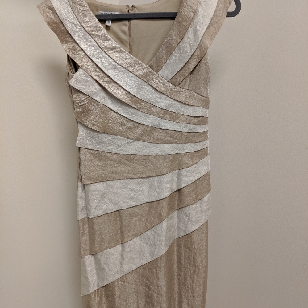 Champagne and ivory dress